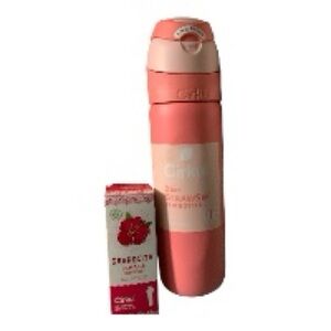 Cirkul Pink Water Bottle with Flavor Cartridge
